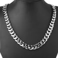 thumbnail image 6 of QQTDFG High Quality 7-40" Silver 316L Stainless Steel Men's Cuban Curb Chain Necklace-Silver-15mm-16 inch, 6 of 6