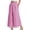 Pink, variant on Wide Leg Pants for Women Stripe Pocket Culotte Trousers Loose Ankle Length Casual Womens Pants Pink L
