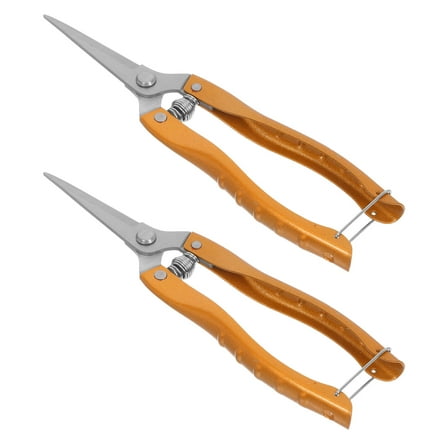 IBASETOY 2Set Garden Shears Pruning Straight Head Golden Gardening Hand Tools for Yard Work