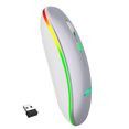 thumbnail image 2 of 1Pcs Gaming Mouse - 2.4G Wireless Rechargeable Mouse, 1600DPI Optical Sensor, 3-Level DPI Adjustment, Silent Click, Colorful Backlit for Office Work, PC Laptop, 2 of 7
