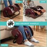 Best Choice Products Foot Massager Machine, Therapeutic Reflexology Massager w/ High-Intensity Rollers - Burgundy