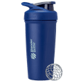 thumbnail image 2 of BlenderBottle Strada Stainless Steel Shaker Bottle, 24 oz, Insulated, Leakproof Flip Cap, Whisk Ball, BPA-Free, Blue, 2 of 3