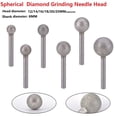 thumbnail image 3 of 6mm Shank Spherical Head Diamond Grinding Bit Round Ball Burs For Stone Drill, 3 of 5