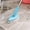 Blue#1188🥕, variant on Floor Scrub Brush with Long Handle | Heavy Duty Extendable Tile Grout Scrubber | Stiff Bristle Shower Kitchen Deck Cleaner | Stainless Steel | 35.4in | Blue/Pink | 1pc