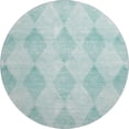thumbnail image 2 of Addison Rugs Mayfield Washable Transitional Geometric Teal Round Rug, 8' x 8', 2 of 5