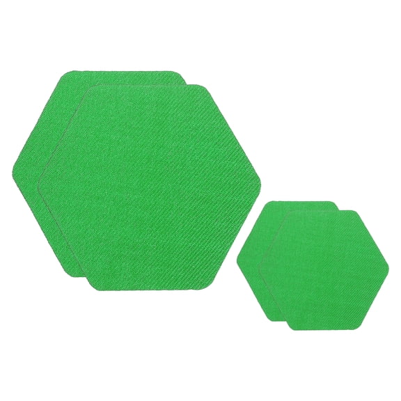 Uxcell Nylon Repair Patches 2.5"x2.5" / 1.5"x1.5" 4 Pack Fabric Repair Tape Green