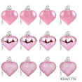 thumbnail image 2 of Summercome 12Pcs Heart Ornaments Multi Finish Heart Baubles Hanging Ornaments for Valentine’s Day Decor Mother's Day Christmas Tree Wedding Anniversary Party Decoration (3 Style Pink), 2 of 7