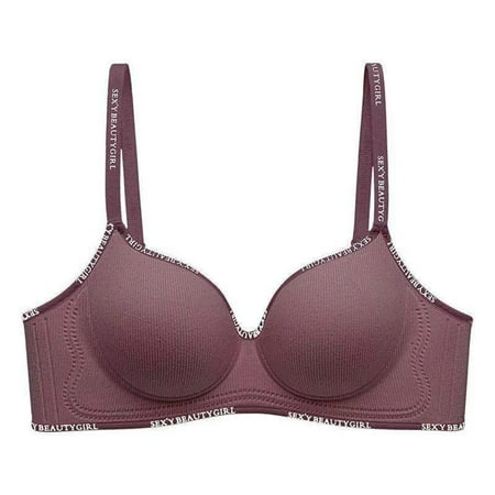 Fznquz Push Up Womens Bras under $5 Seamless Comfort Soft Lift Red Everyday Bra
