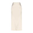 thumbnail image 6 of Women's Satin Midi Skirt, Solid Color Slip Bodycon Maxi Skirt, Elegant Flowy Slit Skirt for Wedding Guest, Party and Formal Occasions,White,XL, 6 of 9
