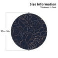 thumbnail image 3 of Bingfone Vintage Copper-Gold Gloss Outline Navy Dark Blue Leather Drinks Coasters With Set Of 6,Suitable For Home Kitchen,Coffee Cup Coasters Home Gift, 3 of 9