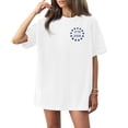 thumbnail image 3 of American Flag Blouse Women Patriotic 250th Anniversary Short Sleeve Crew Neck Tops 1776-2026 Stars and Stripes Casual Tunics M, 3 of 4