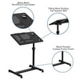 thumbnail image 6 of Flash Furniture Black Adjustable Height Steel Mobile Computer Desk, 6 of 11