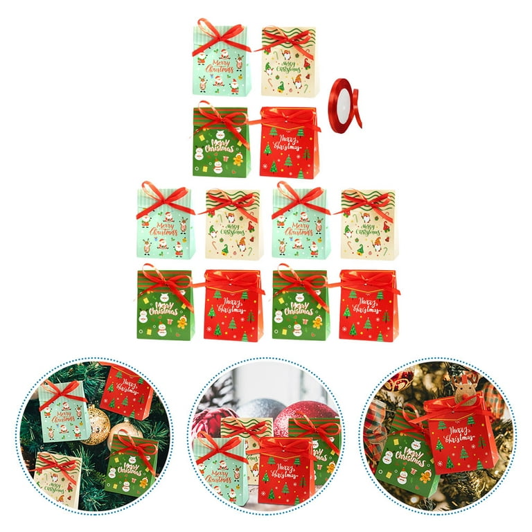 1 Set of Christmas Small Candy Boxes Christmas Gift Boxes Candy Wrapping Boxes, Size: 10X8CM, Other