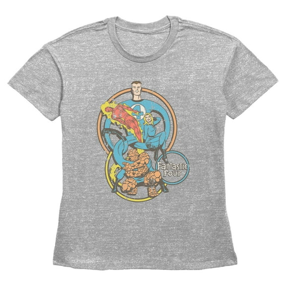 Womens Marvel: Fantastic Four Super Hoops T Shirt