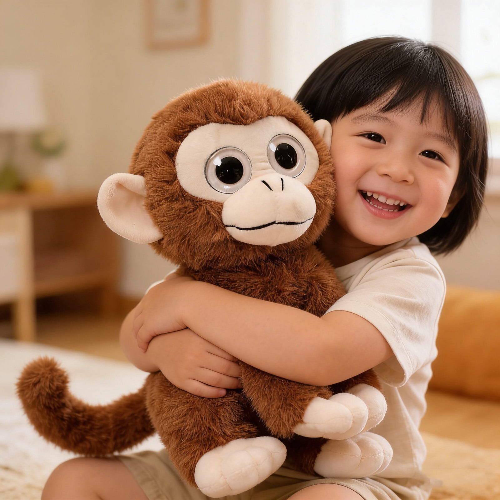 Punch Monkey Stuffed Animal Plush Toys 10in Panchi-kun Punch Japanese Macaque Monkey Stuffed Animal Plushie Toy Birthday Gifts(Style-d)