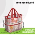 thumbnail image 3 of Garden Tool Bag,Pioneer Flower Floral Print Pattern Garden Tool Organizer,Garden Gifts,Waterproof Multi-Pocket Garden Tool Storage 11.8x5.5x11.4 Inch(Tools NOT Included), 3 of 6
