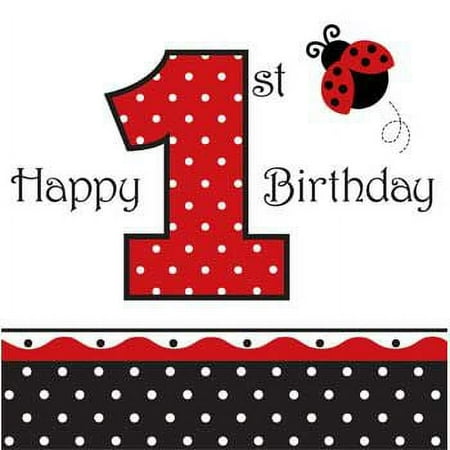 Ladybug 1st Birthday Napkins (16 Count)