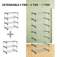 thumbnail image 3 of Stackable Small Shoe Rack, 4 Tiers Lightweight Shoe Shelf Storage Organizer, Narrow Shoe Rack Storage Organizer Shoe Stand for Entryway, Bedroom, Living, Closet - -, 3 of 7