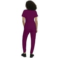 thumbnail image 6 of Stat Medical Wear Women’s Scrubs Set - 2 Pocket V-Neck Scrub Top with 5 Pocket Joggers Pant Set 100210 (Size S, Color Wine ), 6 of 7