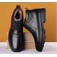 thumbnail image 2 of Botas de nieve de piel auténtica de alta calidad para hombre, botines cálidos de piel para invierno, color negro, talla 38-44, 2 of 5
