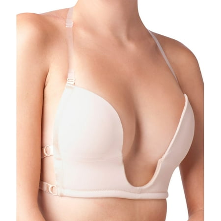 THE NATURAL Nude Full Figure U Plunge Wire-Free Bra  US 11  NWOT