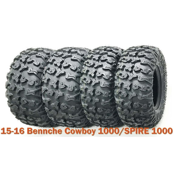 15-16 Bennche Cowboy 1000/SPIRE 1000 Full Tire Set 27x9R14 & 27x11R14 Radial 8PR