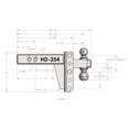 thumbnail image 2 of Bulletproof Hitches Trailer Hitch Ball Mount HD254 For 2-1/2 Inch Receiver; Lockable Lock Sold Separate; 22 000 Pound Gross Trailer Weight; Adjustable 4 Inch Drop/4 Inch Rise; Non Swivel, 2 of 11