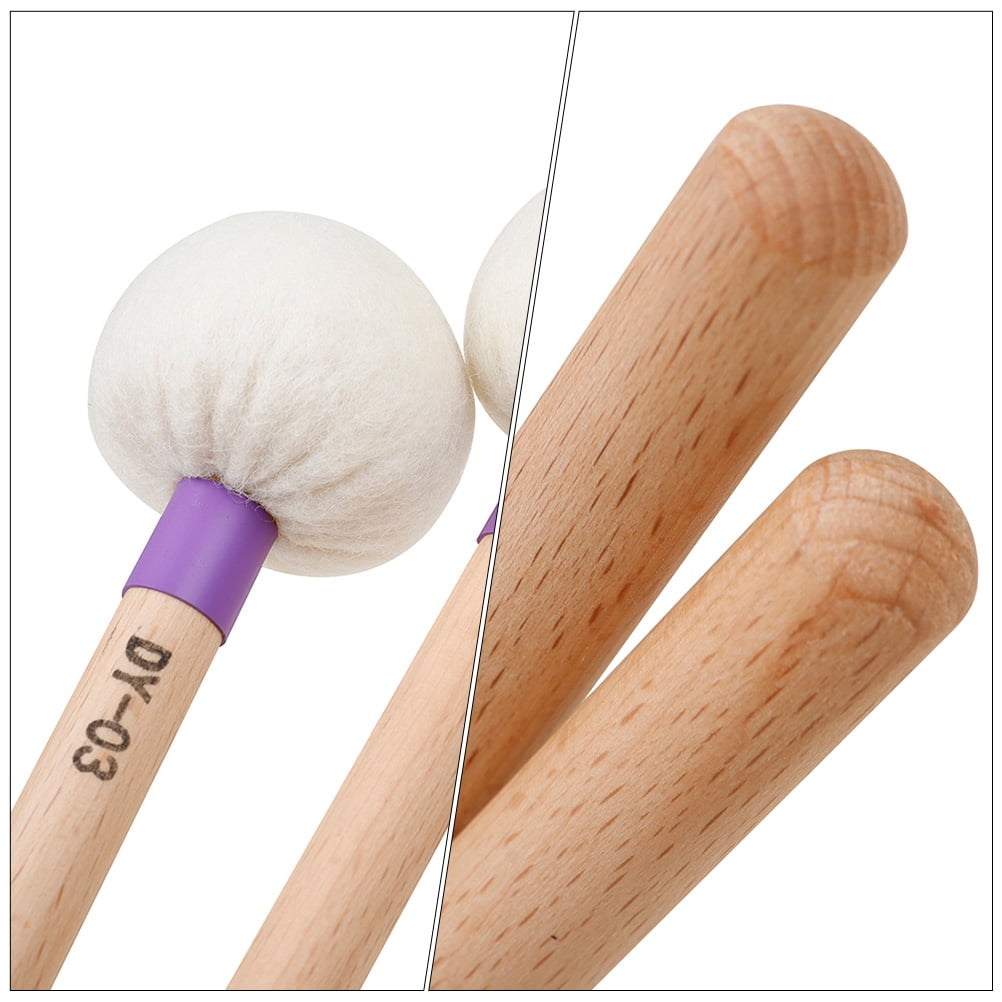 FONDOTIN Drum Mallets Soft Wear-Resistant 2Pcs 15.4x2.4x2.4in