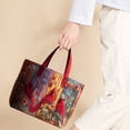 thumbnail image 5 of Vintage Oil Painting Quilted Tote Bag, Large Capacity Canvas Shoulder Bag, 5 of 5