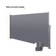 thumbnail image 2 of 138" x 71" Retractable Side Awning, Side Awning Privacy Screen Retractable Privacy Fence, 280g/m² Polyester Fabric, Waterproof & UV-Resistant for Patio, Garden, Terrace, and Office, Gray, 2 of 5