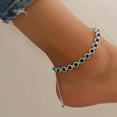 thumbnail image 3 of Kaash Customs Sterling Silver Fine Anklet for Women, 5"+2" inch Adjustable Size Brass Metal, 3 of 4