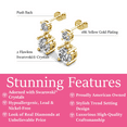 thumbnail image 2 of Cate & Chloe Jasmine 18k Yellow Gold Plated Stud Earrings with Swarovski Crystals Gift for Women, 2 of 9