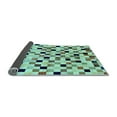 thumbnail image 2 of Ahgly Company Indoor Round Checkered Light Blue Modern Area Rugs, 8' Round, 2 of 4