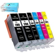6 Pack F FINDERS&CO PGI-280 XXL CLI-281 XXL Ink Cartridges Replacement for Canon PIXMA TS9120 TS6320 TS8120 TS8220