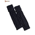 thumbnail image 3 of Spencer Womens Winter Long Boot Socks Warm Knitted Crochet Leg Warmer Over Knee Thigh Cuffs Stocking "Navy", 3 of 5