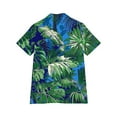 thumbnail image 5 of Hawaiian Shirts for Women Basic Collared Tee Shirt Coconut Palm Hawaii Style Tunic Blouses Button Down Short Sleeve Blouses Summer Beach Shirt Tropical Shirts Loose Flowy Cardigan, 5 of 6