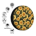 thumbnail image 6 of Haiem Spare Tire Cover , Wheel Cover with Vintage Black Plaid Sunflower printed, Camper Spare Tire Cover Fit for Jeep Wrangler Rv SUV Truck Travel Trailer-17 inch, 6 of 7