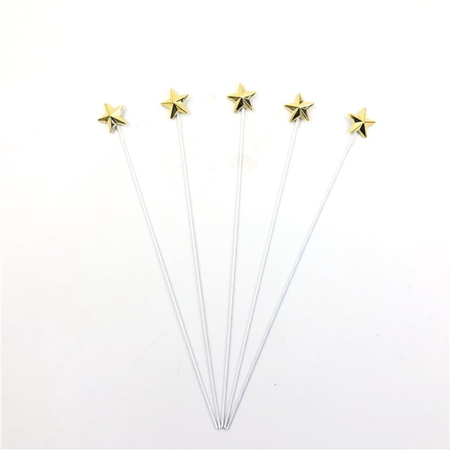 10 Uds. De adornos de estrella para pastel en 3D, decoración para magdalenas con forma de estrella dorada y plateada, decoración para postres y pasteles para cumpleaños, compromiso, fiesta d