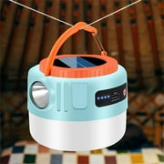 eYotto Solar LED Camping Light, Hiking LED Light with Flashlight, USB Rechargeable Outdoor Camping Lantern, Solar Tent Light, Solar Spot Light for Camping Garden Tent Hiking Climbing