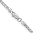 thumbnail image 3 of Sterling Silver Rhodium-Plated 2.5mm Round Spiga Chain (36 X 2.5) Made In Italy qsp060r-36, 3 of 5
