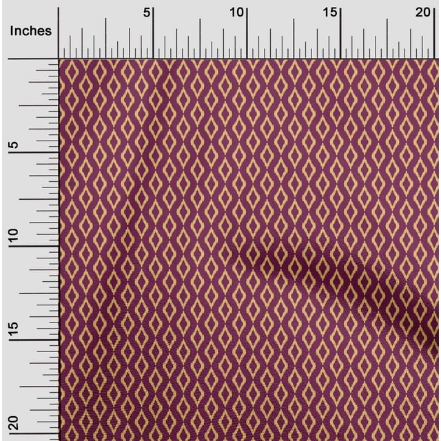 oneOone Viscose Chiffon Fabric Geometric Ikat Print Fabric By The Yard 42 Inch Wide