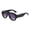 C2-Glossy Black Double Gray, variant on Studded toad-shaped sunglasses, European and American retro hot girl hip-hop sunglasses, versatile street style fashion eyewear for women