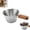 Silver, variant on 100ml Stainless Steel Espresso Shot Measuring Cup with Wooden Handle White for Coffee Brewing