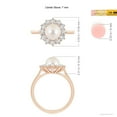 thumbnail image 4 of ANGARA Princess Diana Inspired Freshwater Cultured Pearl Ring in 14K Rose Gold for Women | June Birthstone, Birthday, Anniversary, Jewelry Gift for Women | Pearl Ring, 4 of 8