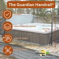 thumbnail image 4 of Outdoor Solutions Inc. Guardian® Hot Tub Handrail | Durable Spa Safety Rail with Textured Grip | Fits Hot Tubs Up to 42" Tall | 360° Swivel Handrail for Easy Access | Extra Stable Footplate, 4 of 12