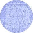 thumbnail image 1 of Ahgly Company Machine Washable Indoor Round Abstract Blue Modern Area Rugs, 7' Round, 1 of 4