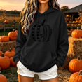 thumbnail image 2 of Enjoytime Womens Hoodie Halloween Printed Drawstring Long Sleeve Pullover Sweatshirt Fall Vintage Casual Spooky Season Hoodies, 2 of 5