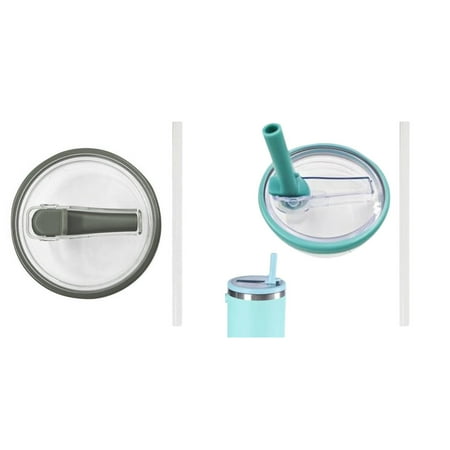 

2PC Reliable Tumbler Lids: 40 Oz Spill-Proof Flip Straw Replacement for Everyday Use