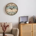 thumbnail image 7 of Wall Battery Operated Silent Non-Ticking, Vintage Round Rustic Clock Decorative for Home kitchen Room Office Bathroom Bedroom(12 Inch) A, 7 of 7