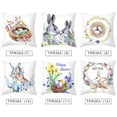 thumbnail image 3 of Almohada De Huevo De Conejo De Pascua, Decoraciones Para El Hogar De Pascua, Funda De Almohada Cuadrada Duradera Para Sofá, Librería, Fiesta Yuarrent HA044715-07, 3 of 6